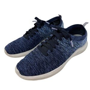 Clarks Cloudsteppers Nova Glint Size Women’s 11 Lace-Up Sneaker Tie Blue Knit